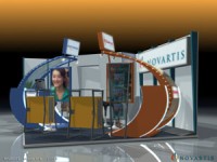 Novartis - Egyedi stand tervezés, standépítés (kardiológiai stand, kis terv)