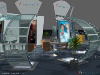 Novartis - Egyedi stand tervezés, standépítés (terv 2008, A változat)